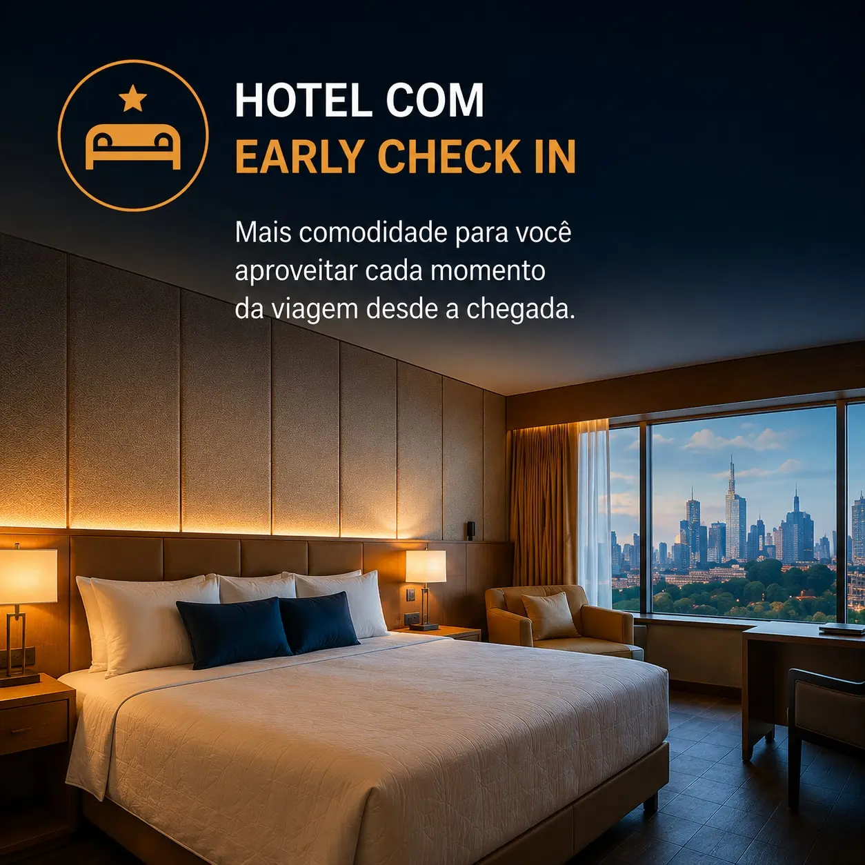 Hotel 5 estrelas com early check-in